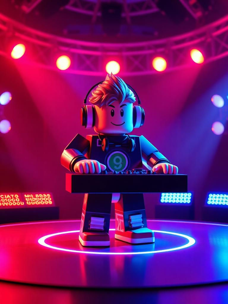 DJ avatar en escenario digital
